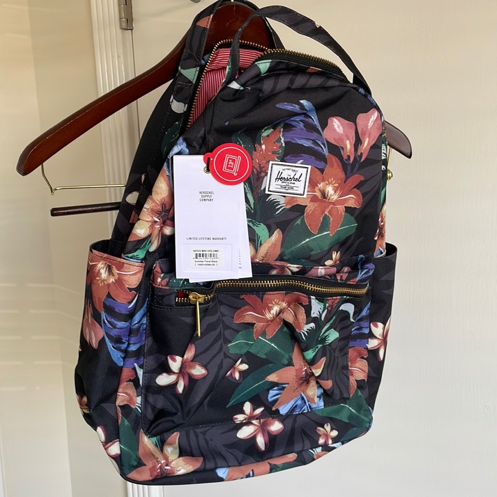 Herschel supply backpack - tropical floral pattern